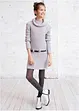 Robe en maille avec ceinture (ens. 2 pces), bonprix