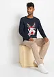 Pull en maille fine avec motif de Noël, bonprix