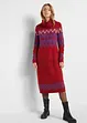 Robe midi en maille motif norvégien, bonprix