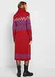 Robe midi en maille motif norvégien, bonprix