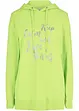 Sweat-shirt sport et féminin avec inscription métallisée, fentes latérales pour une plus grande liberté de mouvement, capuche., bonprix
