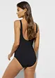 Maillot 1 pièce sculptant, maintien léger, col V, bonprix