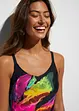 Maillot 1 pièce sculptant, maintien léger, col V, bonprix