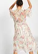 Robe midi floral à volants, bonprix