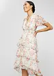 Robe midi floral à volants, bonprix