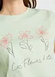 Lot de 2 T-shirts basiques avec imprimé, bonprix