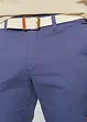 Pantalon chino droit avec taille élastique et ceinture, regular, bonprix