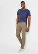 Pantalon chino extensible avec ceinture, coupe droite et loose, bonprix