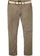 Pantalon chino extensible avec ceinture, coupe droite et loose, bonprix