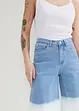 Bermuda en jean extensible Wide Leg, taille moyenne, dip dye, John Baner JEANSWEAR