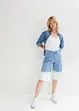 Bermuda en jean extensible Wide Leg, taille moyenne, dip dye, John Baner JEANSWEAR