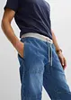 Bermuda long en jean taille extensible, Loose Fit, bonprix