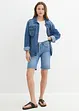 Bermuda en jean, coupe slim, taille mi-haute, bonprix