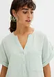 Blouse en mousseline avec patte de boutonnage et poche, bonprix