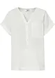 Blouse manches courtes en gaze de coton, bonprix
