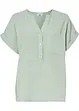 Blouse manches courtes en gaze de coton, bonprix