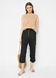 Pantalon carotte en lin et coton, bonprix