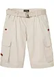 Bermuda cargo avec ceinture, Regular, bonprix