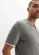 Lot de 2 t-shirts col tunisien 100 % coton, bonprix