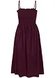 Robe en jersey avec smocks, longueur mollet, bonprix