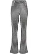 Pantalon jacquard avec fente et motif pied-de-coq, bonprix