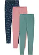 Lot de 3 leggings fille en jersey de coton extensible, bonprix