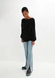 Pull long en maille chenille, bonprix
