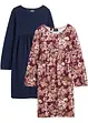 Lot de 2 robes en jersey, bonprix