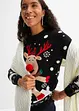 Pull motif Noël avec encolure ronde, bonprix