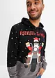 Sweat à capuche en coton bio avec motif de Noël, bonprix