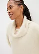 Pull col roulé duveteux, bonprix