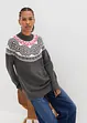 Pull norvégien avec fentes latérales, bonprix