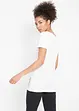 Lot de 2 T-shirts longs avec inscription, bonprix