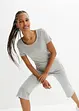 Lot de 2 T-shirts longs avec inscription, bonprix