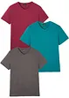 Lot de 3 T-shirts col V, bonprix
