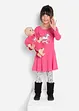 Robe en jersey + legging et robe de poupée (ens. 3 pces), bonprix