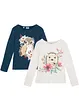 Lot de 2 T-shirts manches longues, bonprix