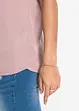 Blouse manches courtes en satin avec épaules descendues, bonprix