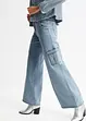 Jean cargo large, taille mi-haute, bonprix