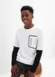 T-shirt manches longues garçon effet superposé, bpc bonprix collection