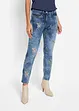 Jean slim à broderie florale, bonprix