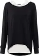T-shirt long et top en viscose extensible, bonprix