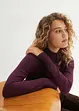 Pull basique en maille fine à col montant, bonprix