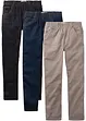 Lot de 3 pantalons à taille élastiquée, Regular Fit, Straight, bonprix