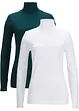 Lot de 2 T-shirts manches longues 100% coton, bonprix