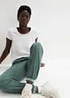 Lot de 2 pantalons molletonnés en coton mélangé, bonprix