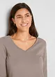Lot de 2 T-shirts manches longues près du corps, bonprix