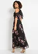 Robe longue en mesh imprimé, bonprix