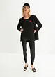 T-shirt court devant long derrière en viscose fluide, bonprix