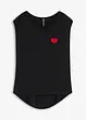 T-shirt court devant long derrière en viscose fluide, bonprix